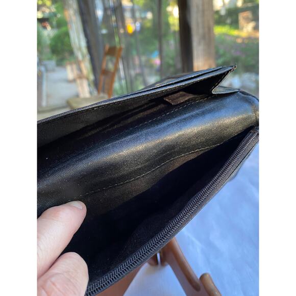 Safe Keeper Folding Wallet RFID Block black leather snap multi pocket slots EUC - Picture 8 of 9